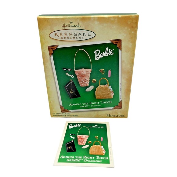 2004 Barbie Hallmark Keepsake Ornament Adding the Right Touch Set of 9 RETIRED - Picture 6 of 8